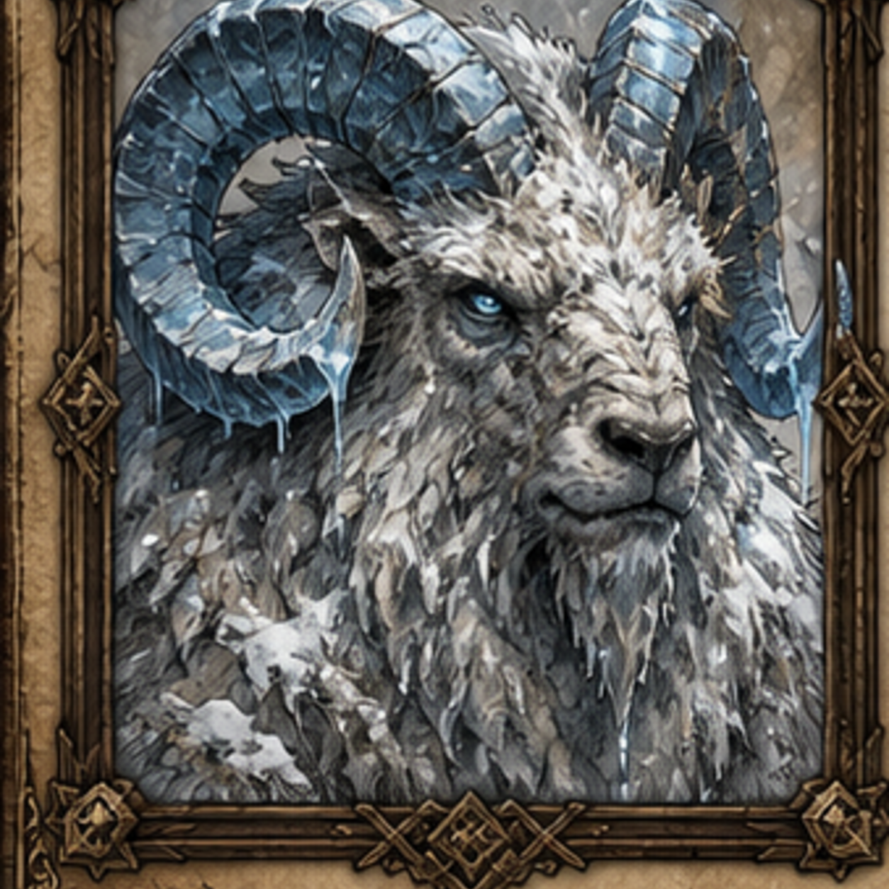 Glacier Ram portrait
