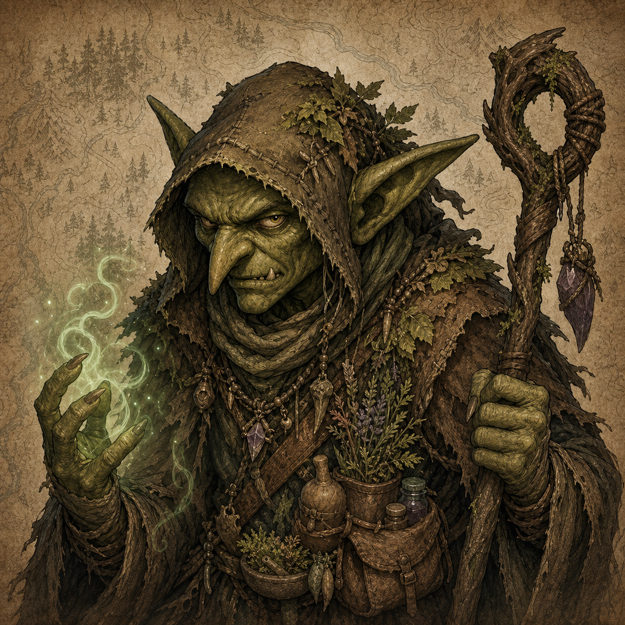 Goblin Shaman portrait