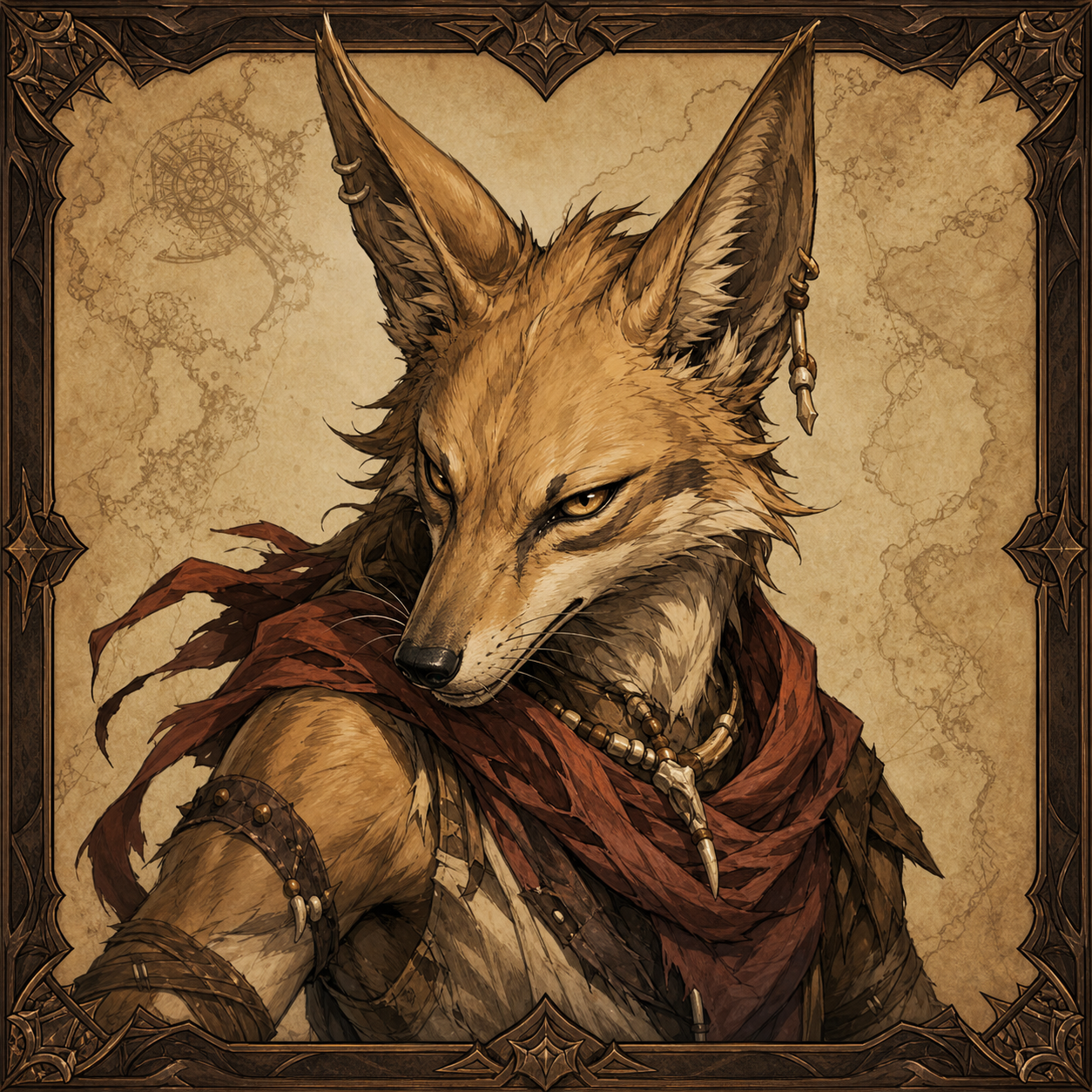 Sand Jackal portrait